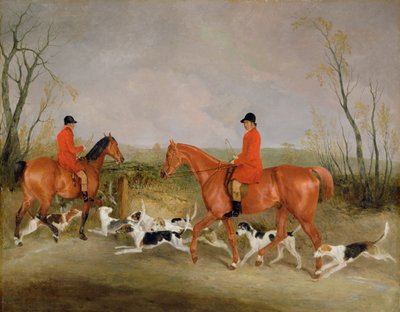 George Mountford, Huntsman to the Quorn, and W. Derry, Whipper-In, at John O