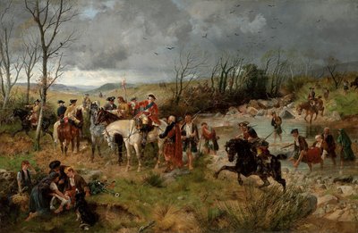 Halt of Prince Charles Edward on the Banks of the Nairne by Richard Beavis