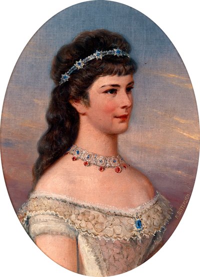Portrait of Elisabeth of Bavaria (Sissi), Empress of Austria and Queen of Hungary by Richard Bitterlich