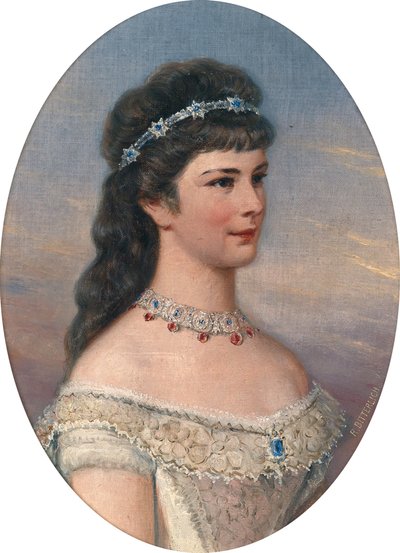 Portrait of Elisabeth of Bavaria with Diadem by Richard Bitterlich