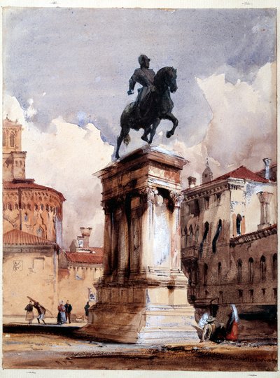 Equestrian Statue of the Colleoni by Verrocchio in Venice by Richard Bonington