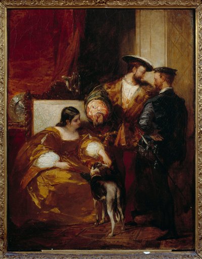 Francois I and the Duchess of Etampes by Richard Bonington