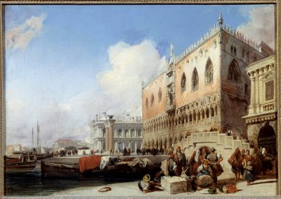 View of Venice, the Quai des Schiavoni and the Palace of the Doges by Richard Bonington