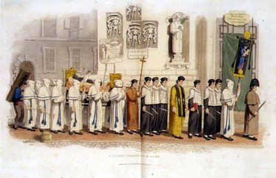 A Funeral Procession in Rome by Richard Bridgens