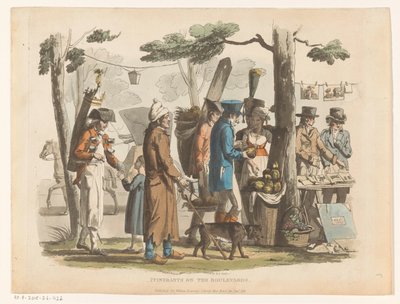Street Scene with Merchants by Richard Brinsley Peake