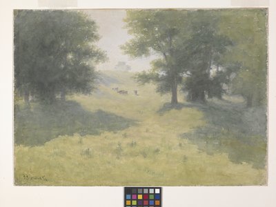 Landscape With Cows And Hillside by Richard Buckner Gruelle