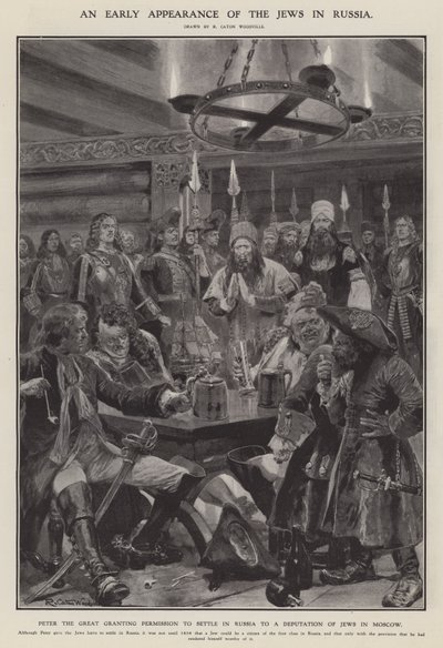 An Early Appearance of the Jews in Russia by Richard Caton II (after) Woodville