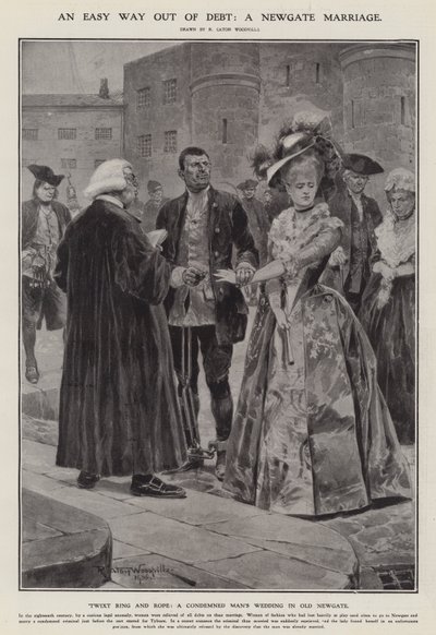 An Easy Way Out of Debt: a Newgate Marriage by Richard Caton II (after) Woodville