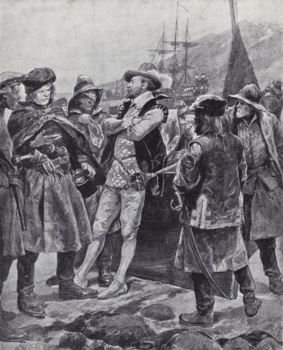 Sir Humphrey Gilbert discovering Newfoundland by Richard Caton II (after) Woodville