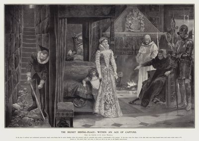 The Secret Hiding Place: Within an Ace of Capture by Richard Caton II (after) Woodville