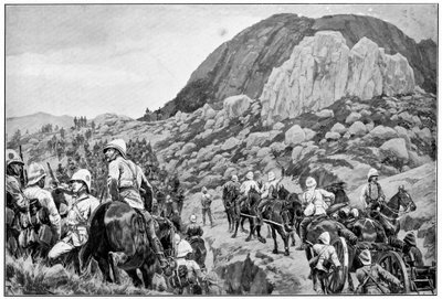 British Artillery Going to the Attack on Spion Kop, 2nd Boer War, 24 January 1900 by Richard Caton II Woodville