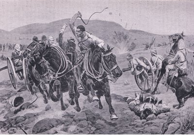 Field artillery coming into action by Richard Caton II Woodville