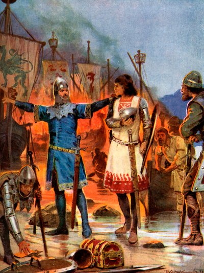 Fitz-Stephen Burns his Boats, 1169 AD by Richard Caton II Woodville