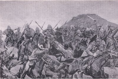 The Battle of Elandslaagte: The Cavalry Charge by Richard Caton II Woodville