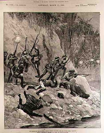 The Burmah Expedition: Fight with Dacoits, January 12th, near Shoay Green by Richard Caton II Woodville