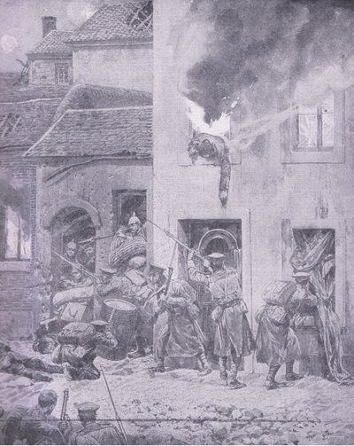 At grips with the foe: House to house fighting at Ypres by Richard Caton Woodville