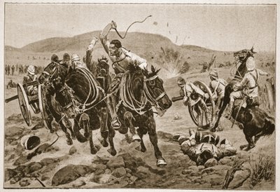 Field Artillery Coming into Action, Illustration from 