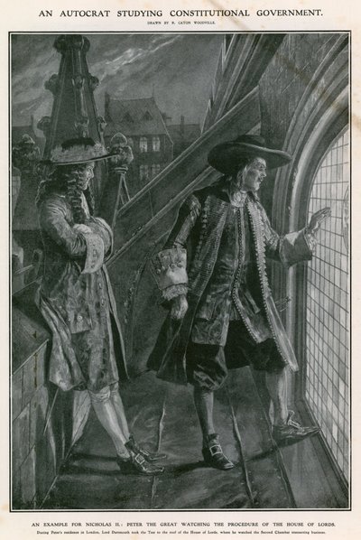 Peter the Great watching the procedure of the House of Lords by Richard Caton Woodville