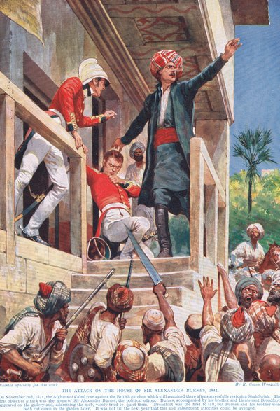 The Attack on the House of Sir Alexander Burnes by Richard Caton Woodville