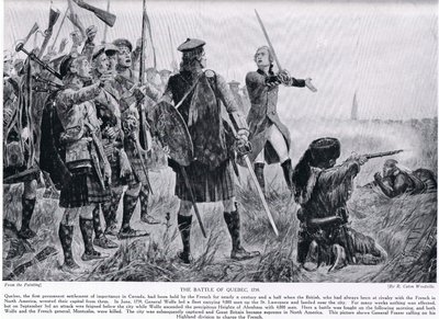 The Battle of Quebec, 1759, illustration from 