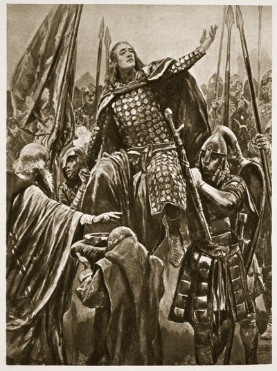 The Elevation of Edward the Elder at His Coronation at Kingston-on-Thames, Whitsunday by Richard Caton Woodville