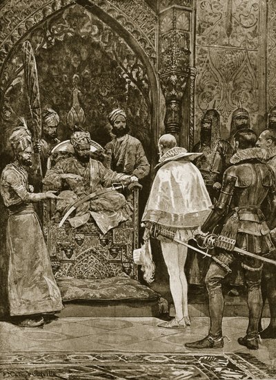 An early English embassy to India, 1599, illustration from 