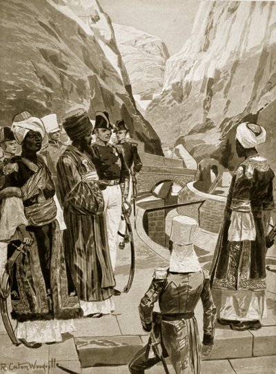 British Taking Possession of Aden, 1879, illustration from 