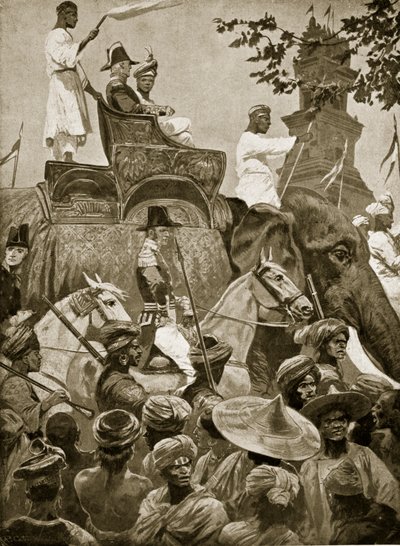 British troops entering Singapore, illustration from 
