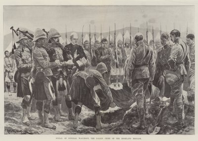 Burial of General Wauchope, the Fallen Chief of the Highland Brigade by Richard Caton Woodville junior