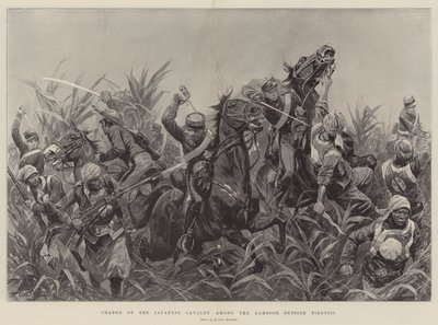 Charge of the Japanese Cavalry Among the Bamboos Outside Tientsin by Richard Caton Woodville junior