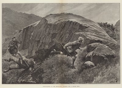 Deer-Stalking in the Highlands, running for a Second Shot by Richard Caton Woodville junior
