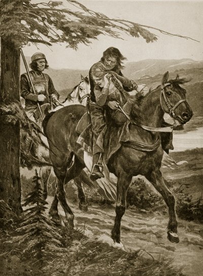 King Dermot Carries off Devorgil, Illustration from 
