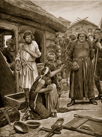 Over-Taxed Subjects Ejected from Their Houses, Illustration from 