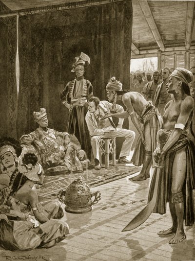 Sir James Brooke in Borneo, 1842, illustration from 