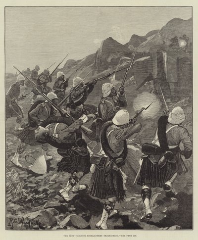 The 92nd (Gordon) Highlanders Skirmishing by Richard Caton Woodville junior