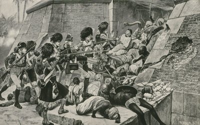 The British Troops Storm Seringapatan, the Capital of Sultan Tippu by Richard Caton Woodville junior