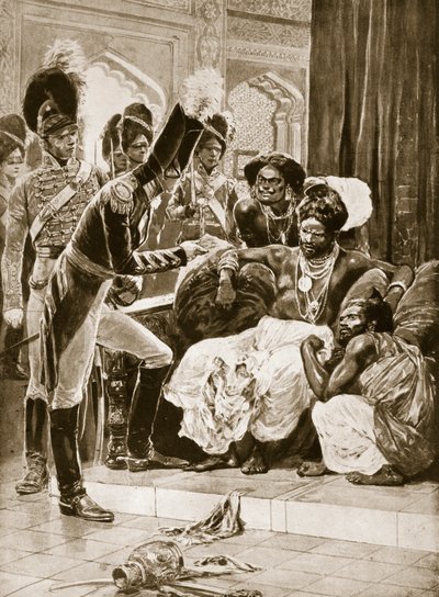 The British in Ceylon, illustration from 