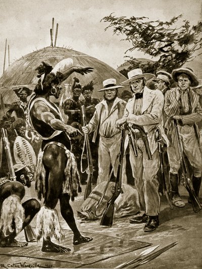 The British in Natal, illustration from 