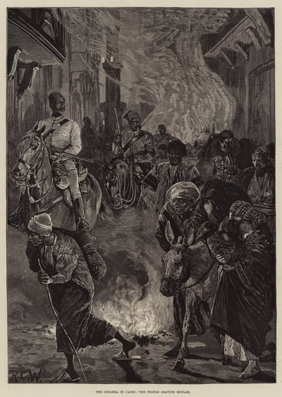 The Cholera in Cairo, the People leaving Boulak by Richard Caton Woodville junior