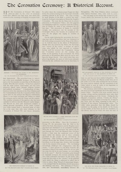 The Coronation Ceremony, a Historical Account by Richard Caton Woodville junior