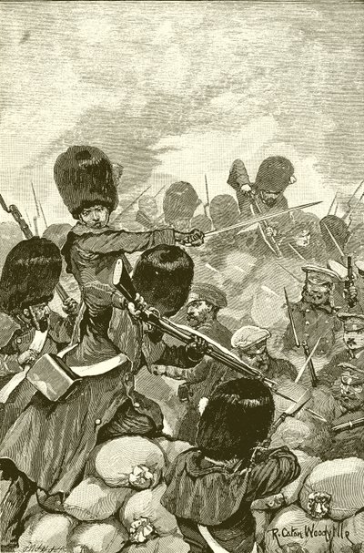 The Fight within the Sandbag Battery by Richard Caton Woodville junior