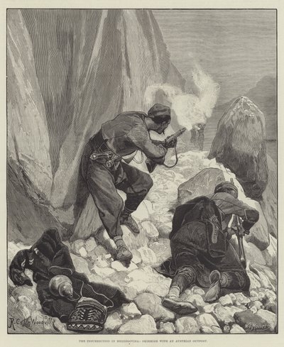 The Insurrection in Herzegovina, Skirmish with an Austrian Outpost by Richard Caton Woodville junior