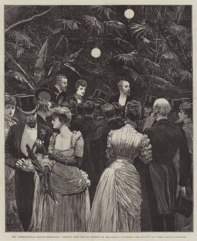 The International Health Exhibition, Evening Fete for the Benefit of the London Hospitals, the Princess of Wales Selling Flowers by Richard Caton Woodville junior