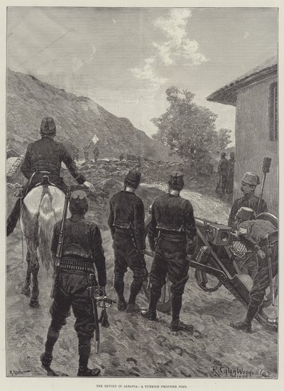 The Revolt in Albania, a Turkish Frontier Post by Richard Caton Woodville junior