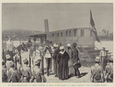 The Sirdar, Brigadier-General Sir Herbert Kitchener, at Assouan, on the Occasion of a Recent Inspection of the 10th Soudanese Regiment by Richard Caton Woodville junior