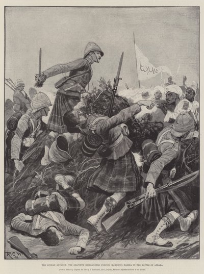 The Soudan Advance, the Seaforth Highlanders forcing Mahmud