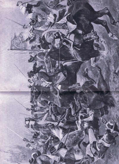 The cavalry conflict at the Battle of Ramilles, 3rd May 1706 by Richard Caton Woodville junior