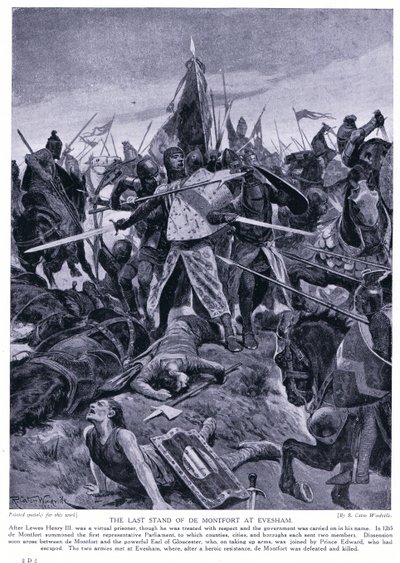 The Last Stand of de Montford at Evesham AD1265 by Richard Caton Woodville junior