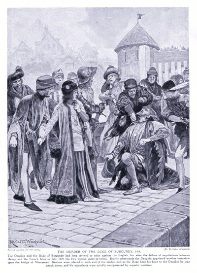 The murder of the Duke of Burgundy AD1419 by Richard Caton Woodville junior