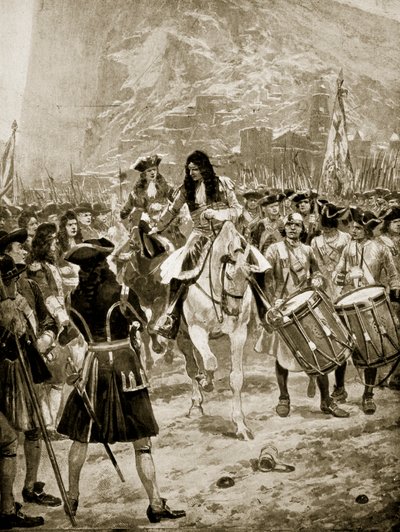 The surrender of Gibralter to the English, 24th July 1704, illustration from 
